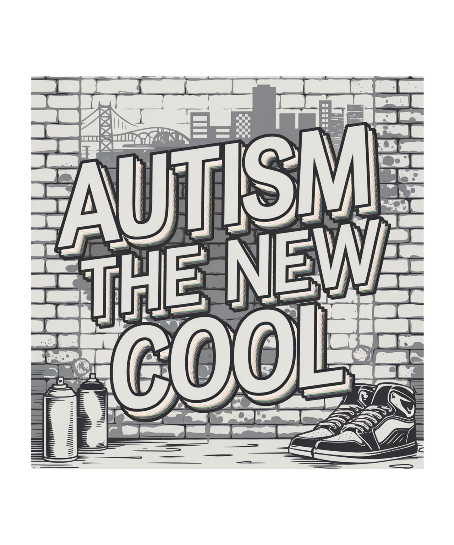 Autism-The New Cool - Unisex Midweight Hooded Sweatshirt - Independent SS4500