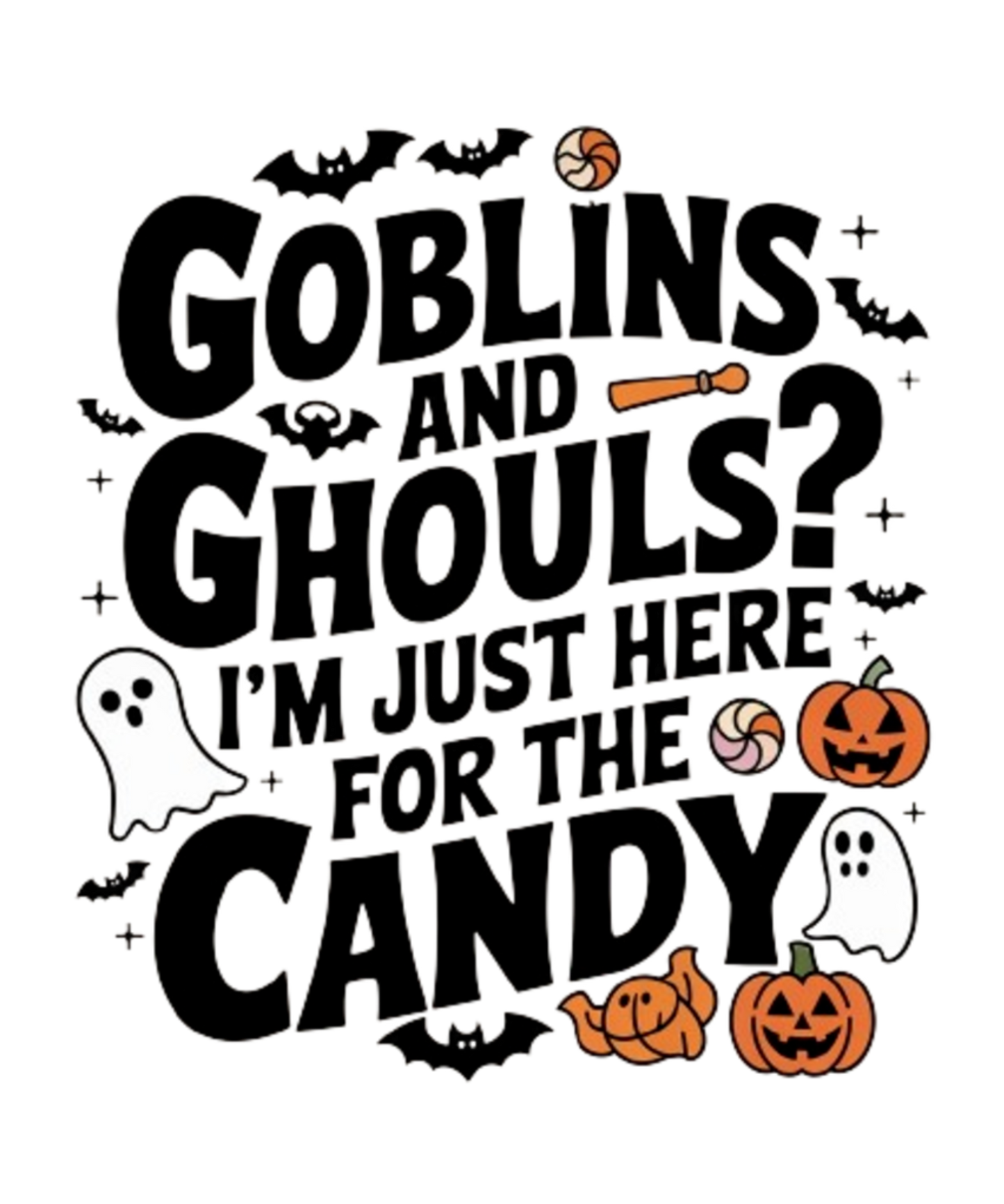 Goblins And Ghouls-I'm Just Here For The Candy - MENS